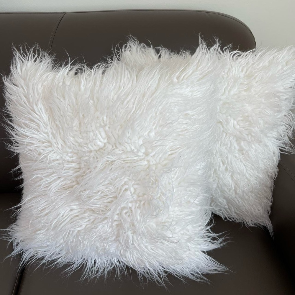 White Faux Pillow